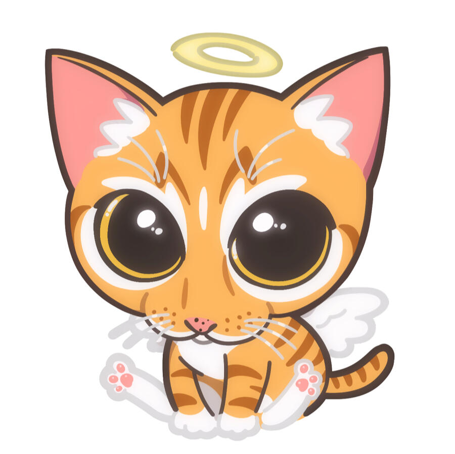 🤍I attempted a caricature of an orange baby in heaven.